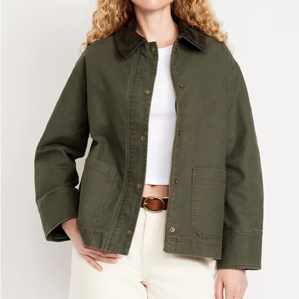 Old Navy Canvas Barn Jacket - Olive